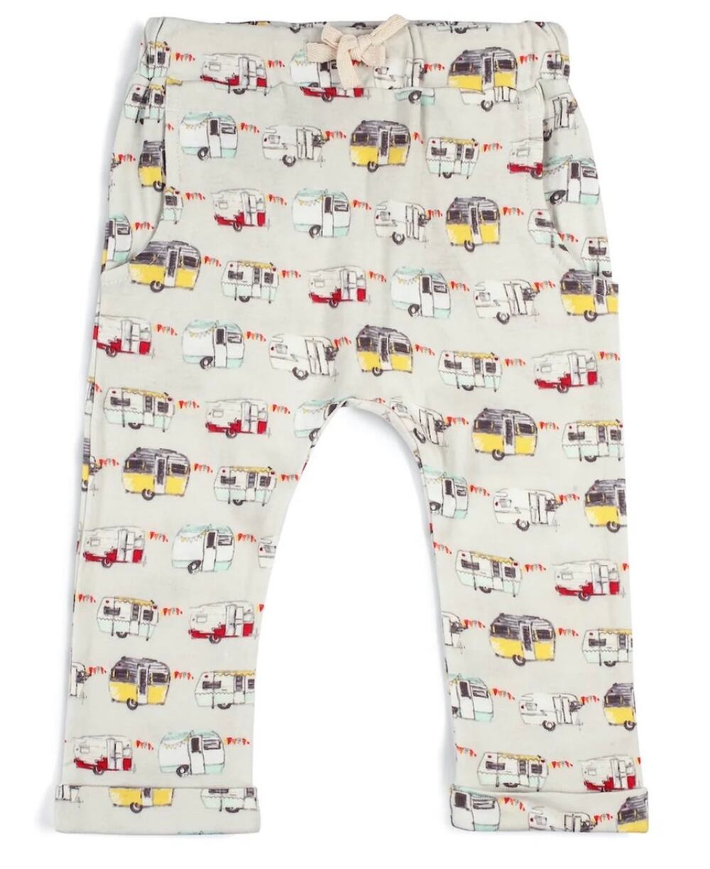 Milkbarn, Vintage Trailers Organic Cotton Baby Jogger Pants, NWT